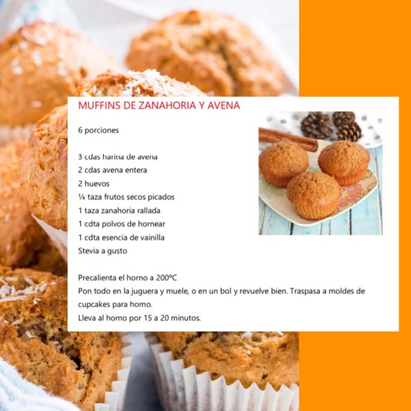 Muffins de zanahoria y avena